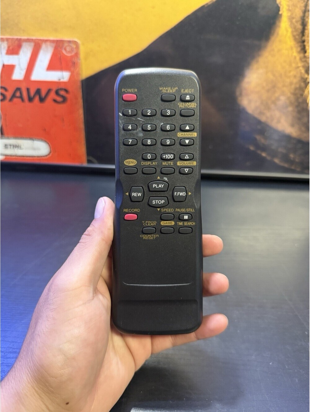 Vintage VCR TV Remote Control Wake Up Sleep Eject Record Replacement Tested